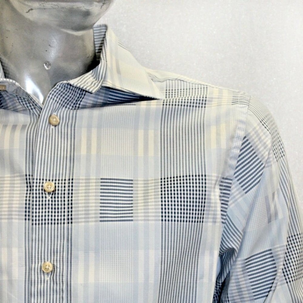 Men's Rufus Plaid Sky Blue | White | Med.Blue Button Down Shirt